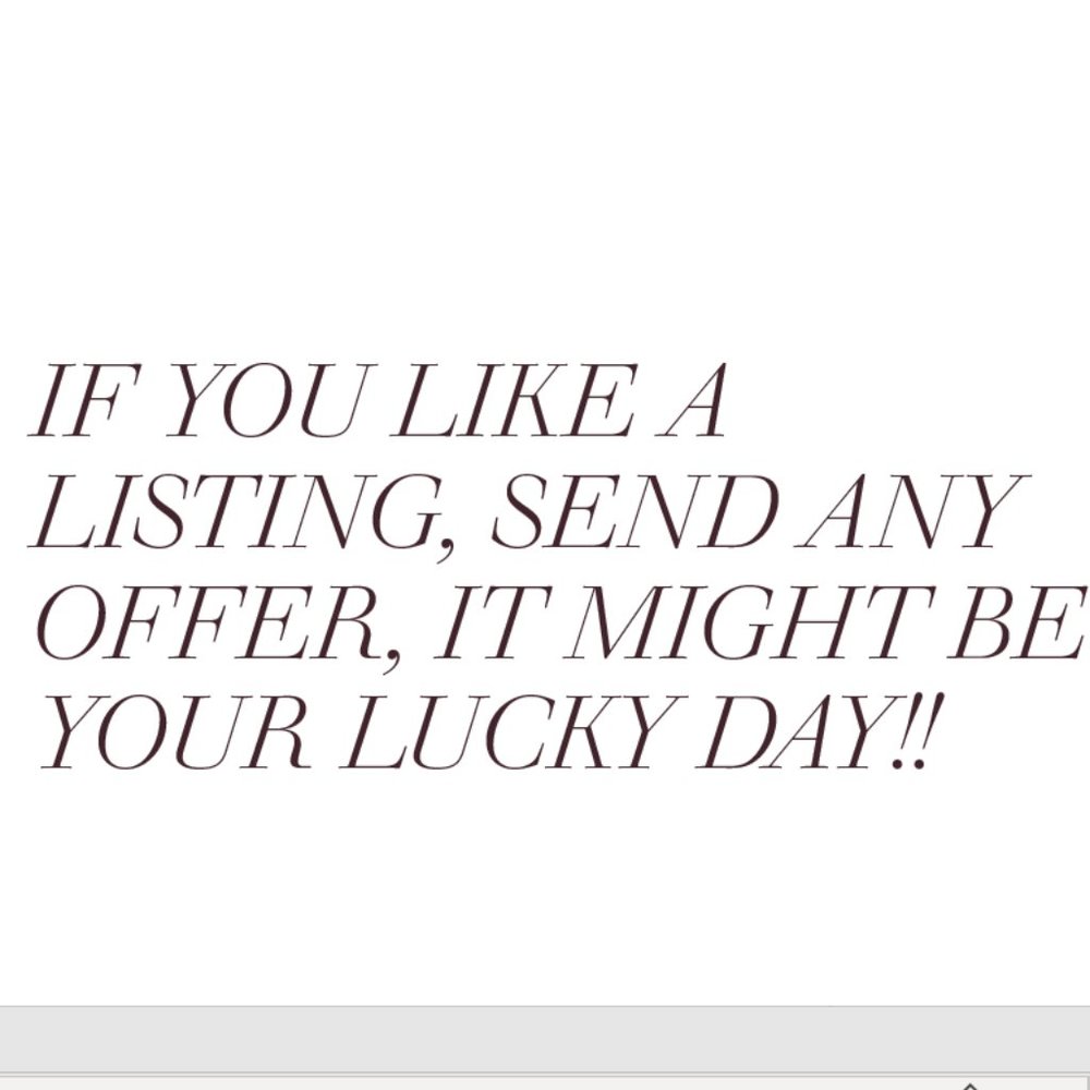 SEND OFFERS !!!!!!!!!!!!